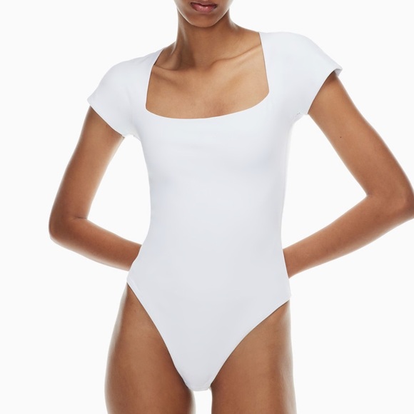 Aritzia Babaton Contour Straight Square Neck Cap-Sleeve Bodysuit - Picture 1 of 2